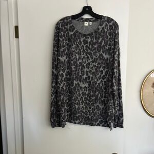 BP Gray Crewneck Sweater with Animal Print